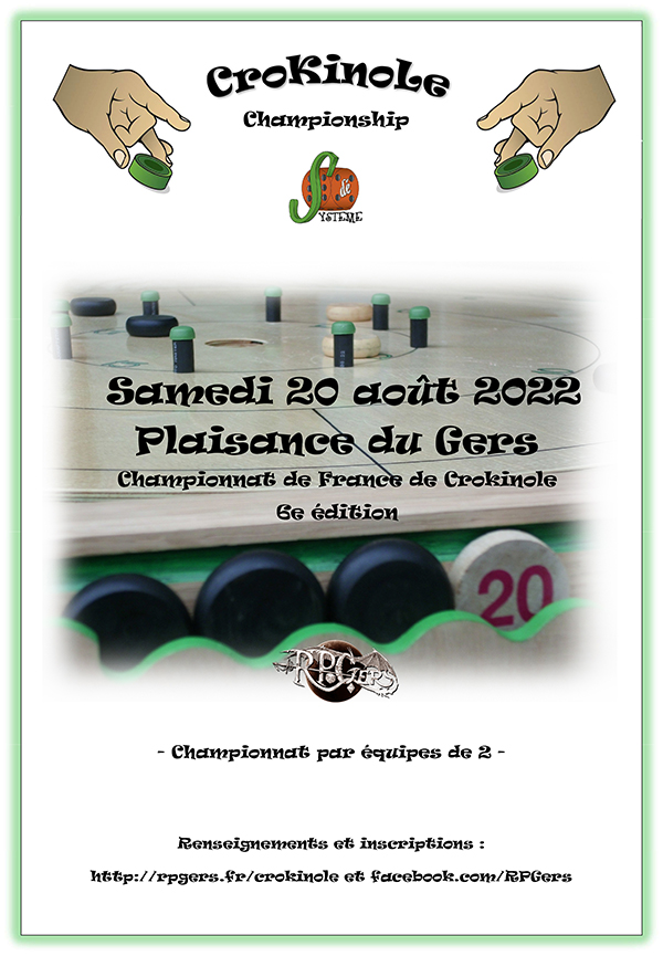 Sixième Championnat de France de Crokinole à Plaisance du Gers